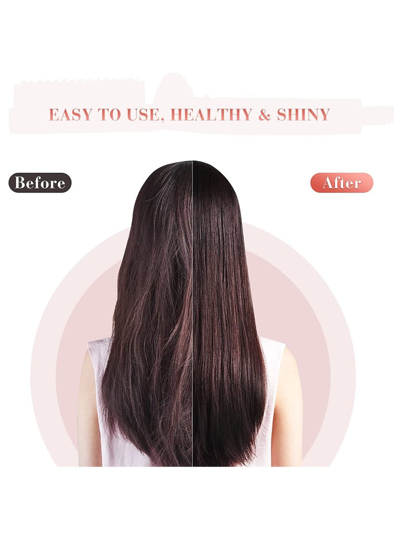 Hair Straightener Brush, Foldable Hair Straightener  Hair Curler with Built-in Comb, 3 Temp Settings, 2-in-1 Hair Straightener Brush for Hair Salon Results, Perfect for Travel(Black) - Image 4